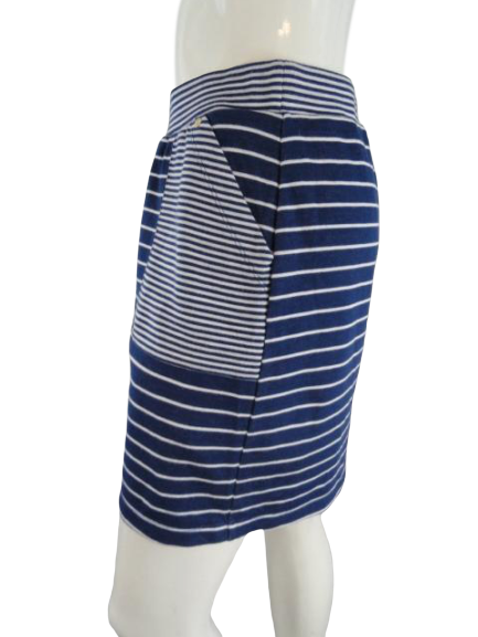 Jones NY Skirt Navy White Stripes Size S (SKU 000271-16)