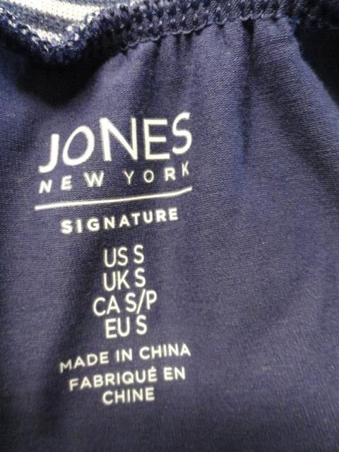 Jones NY Skirt Navy White Stripes Size S (SKU 000271-16)
