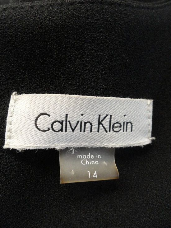 Calvin Klein 70's Dress Black Fabulous Size 14 SKU 000138