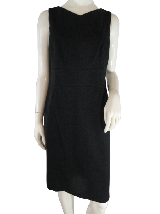 Talbots Dress Black Stretch Knit Size 10 P (SKU 000009)