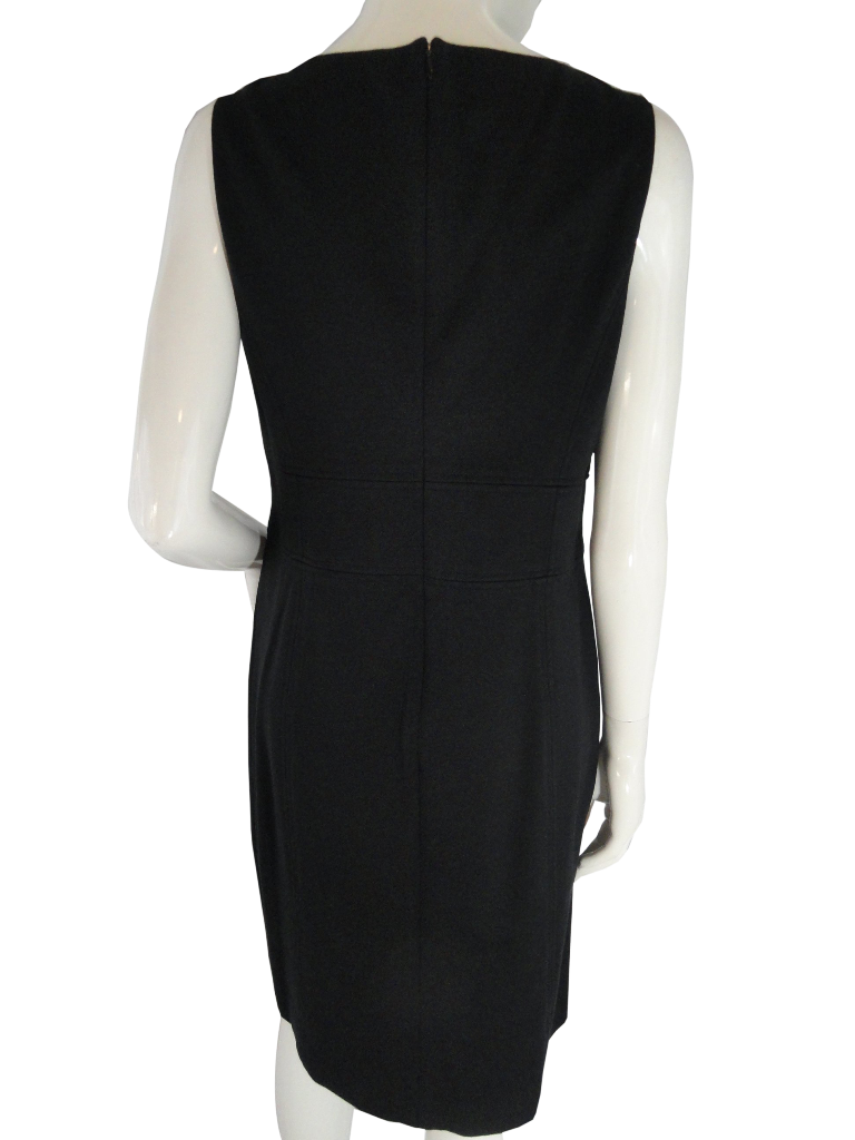 Load image into Gallery viewer, Talbots Dress Black Stretch Knit Size 10 P (SKU 000009)
