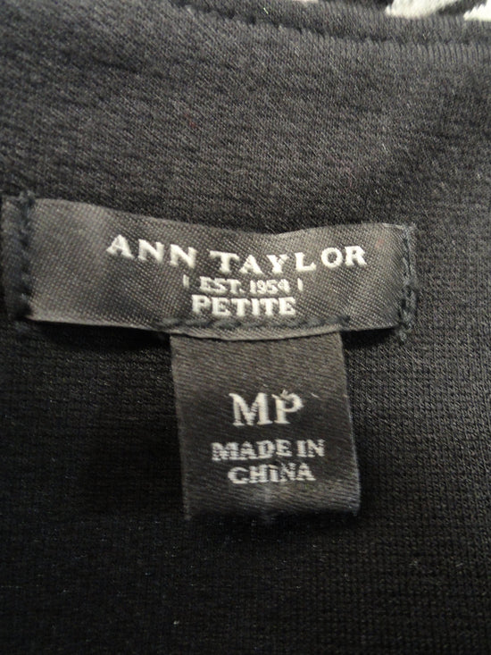 Ann Taylor 70's Dress Sleeveless Black Size Med Petite SKU 000077