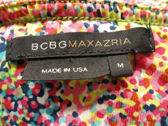 BCBG MAXAZRIA 80's Dress Floral Stretch Size Med SKU 000078