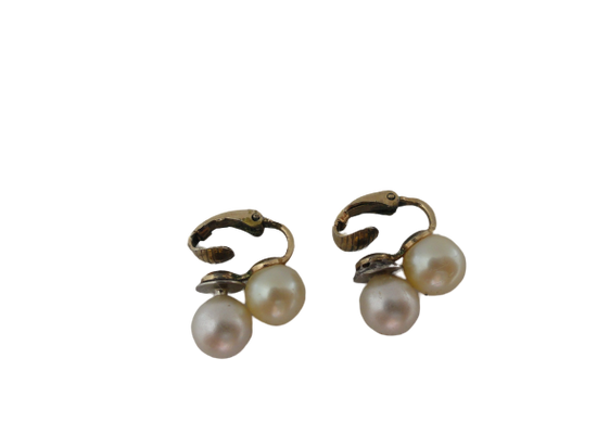 Earrings Clip On Pearls (SKU 004002-36)