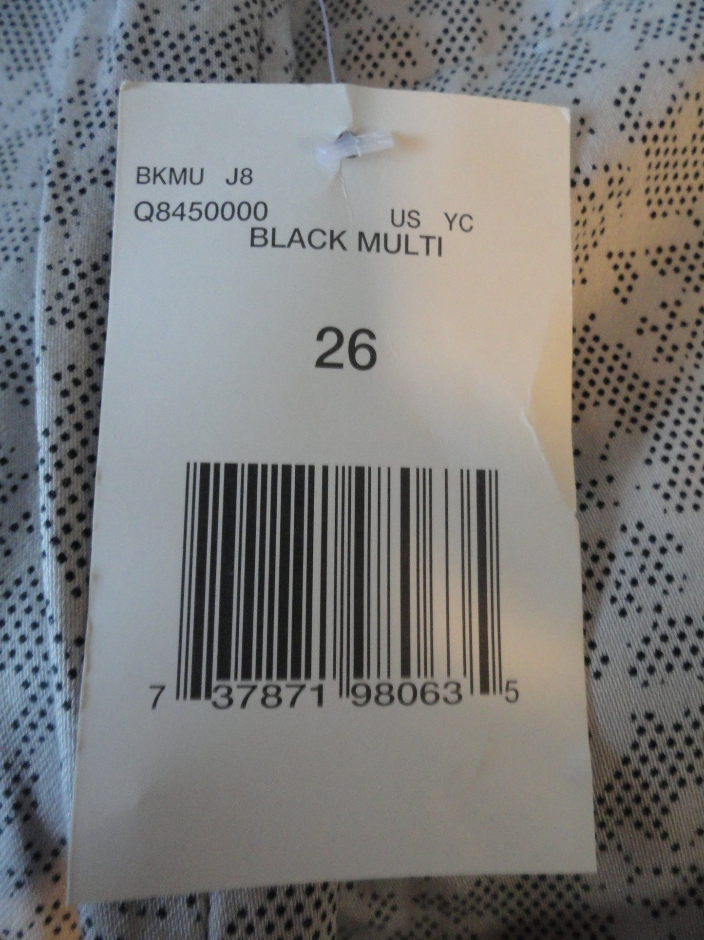Guess Skirt Black White Pattern Size 26 NWT (SKU 000271-7)