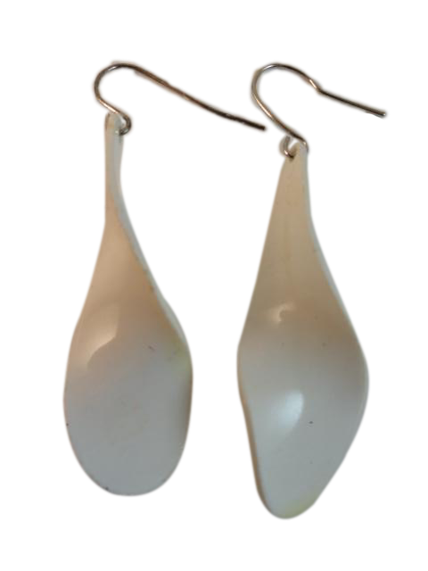 Earrings White Twists (SKU 004002-18)