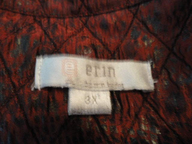 Erin 80's Blazer Maroon & Black Size 3X SKU 000044