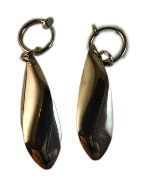 Earrings Elongated Teardrop Silver (SKU 004002-24)