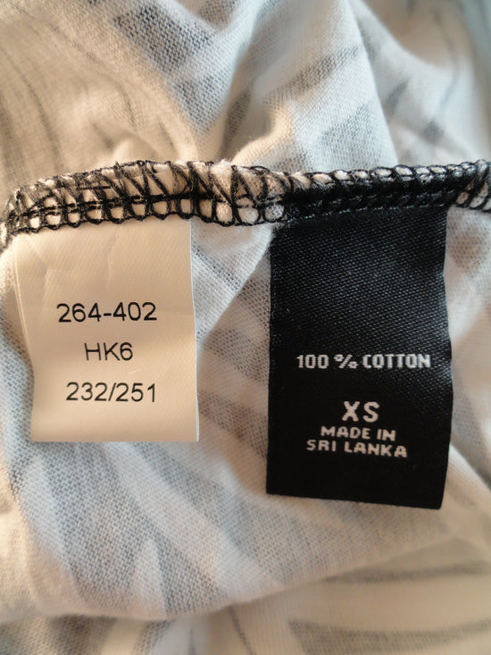 Moda International 80's Razorback Black and White Leaf Size XS SKU 000023