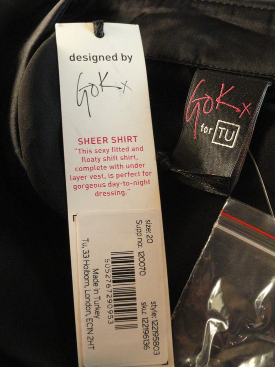 Load image into Gallery viewer, GOK for TU Top Satin Finish Sheer Size UK 20 SKU 000024
