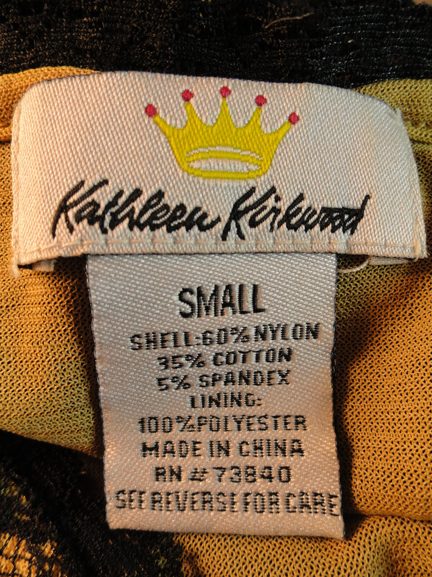 Kathleen Kirkwood 80's Black Lace Top Size Small SKU 000025