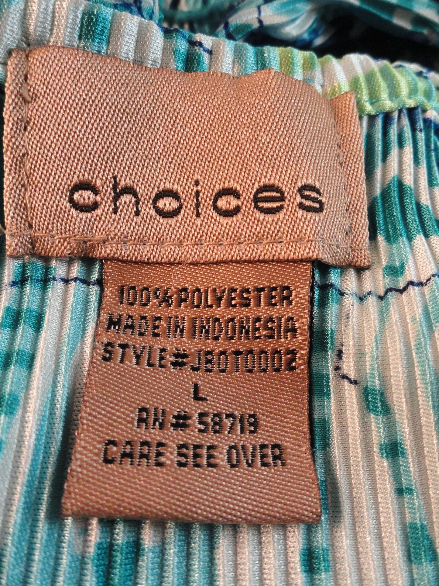 Choices 70's Tank Top Blue Size Large (SKU 000025)
