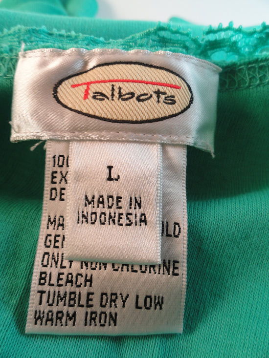 Load image into Gallery viewer, Talbots Tank Green Size Large SKU 000025
