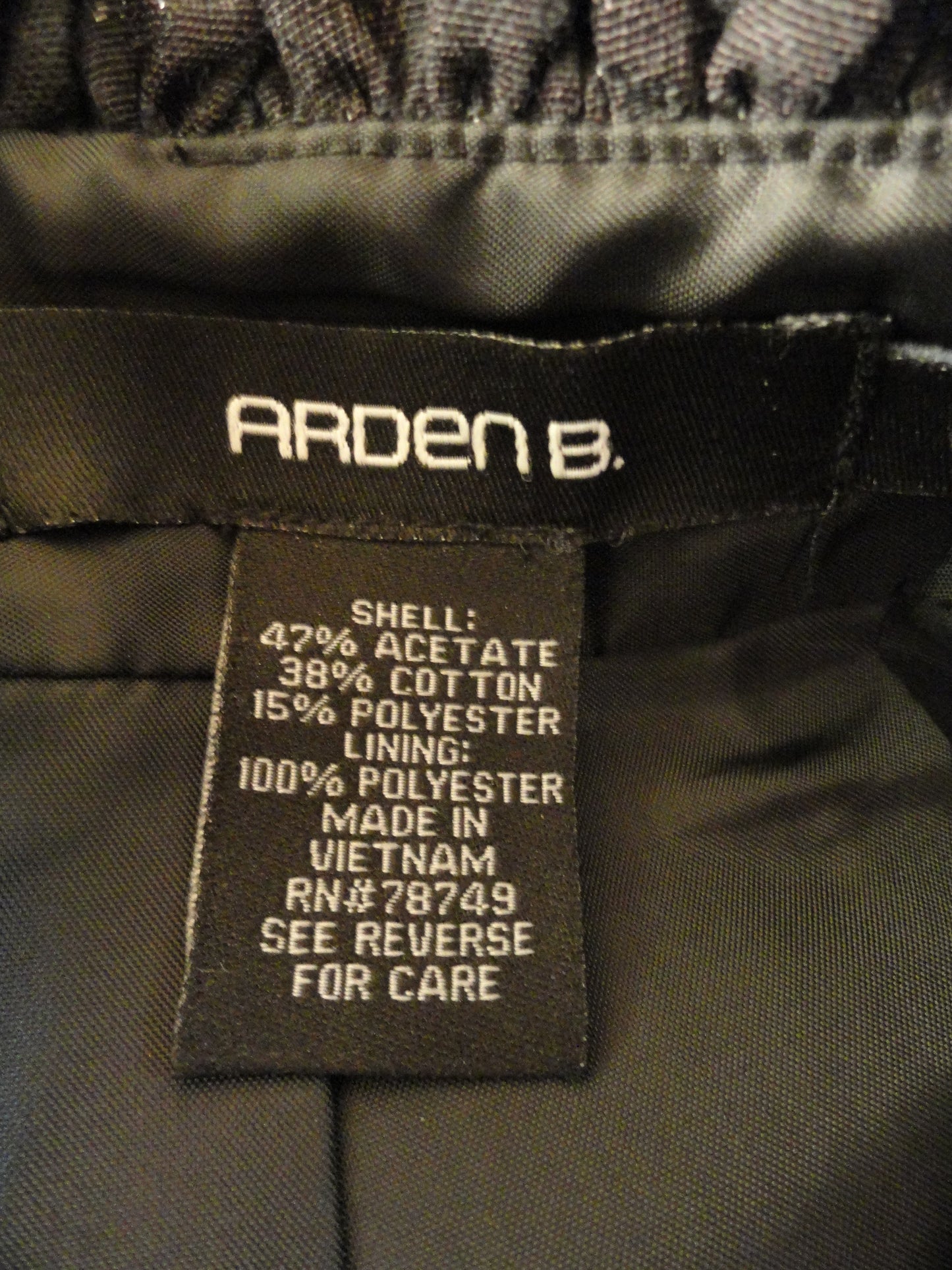 Arden B 80's Skirt Black Metallic Sz 0 SKU 000026