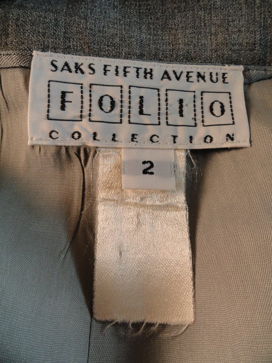 Saks Fifth Avenue Folio Collection Gray Schoolgirl Skirt Size 2 SKU 000028