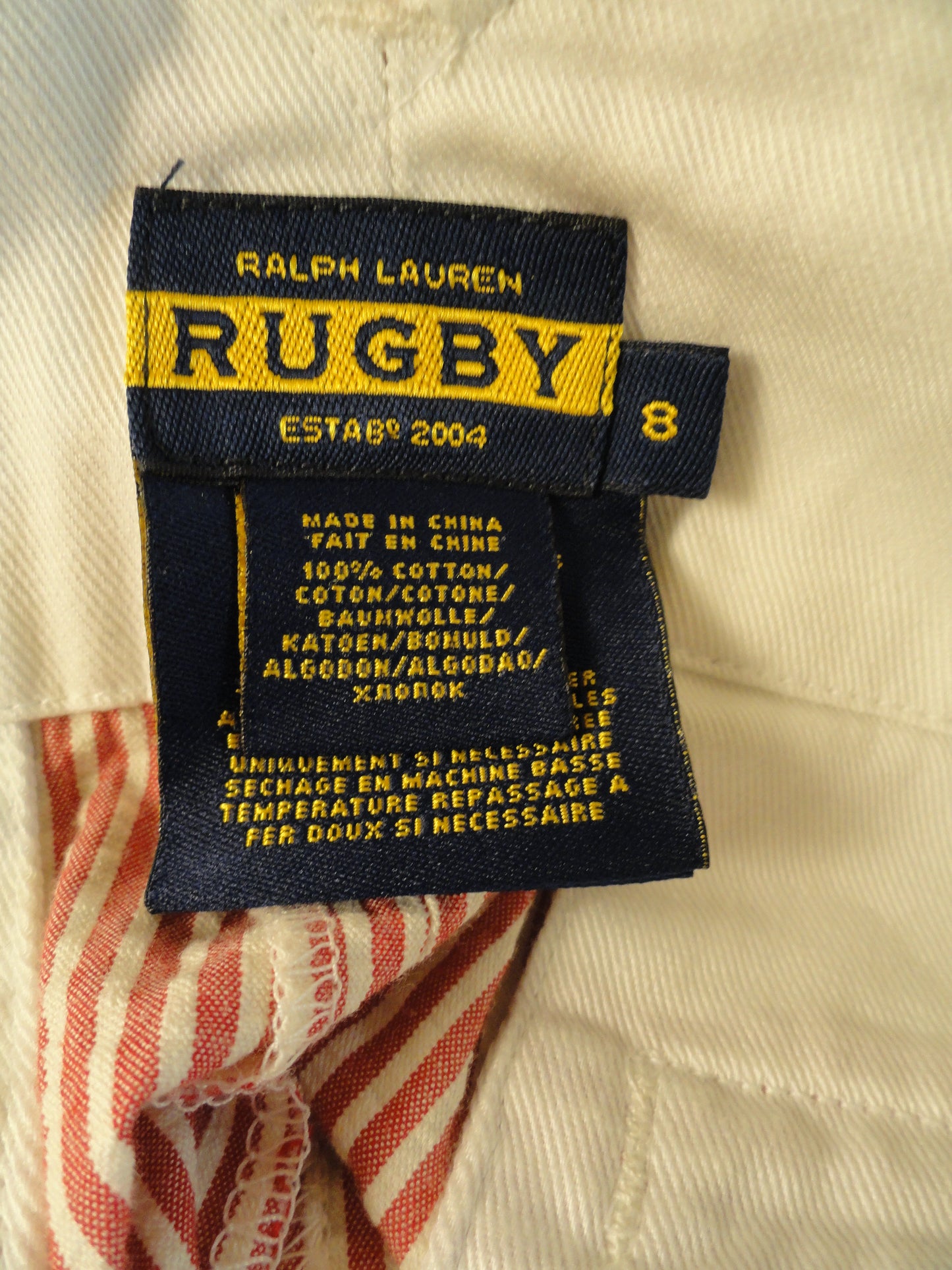Ralph Lauren Rugby Skirt Red & White Size 8 (Blue) SKU 000029