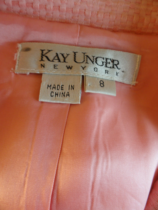 Load image into Gallery viewer, Kay Unger 80&amp;#39;s Blazer Peach Sz 8 SKU 000037
