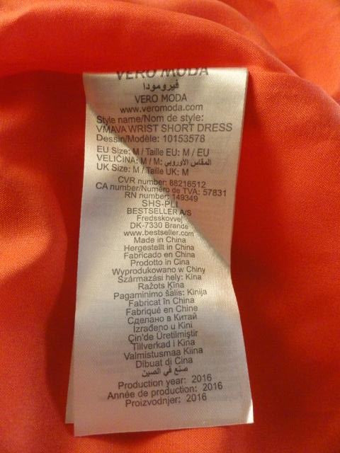 Footpad tusind kjole Vero Moda Dress Orange Size M SKU 000041 – Designers On A Dime