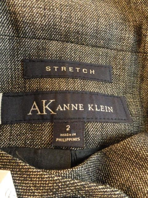 Anne Klein 70's Blazer Gray/Black Size 2 SKU 000044