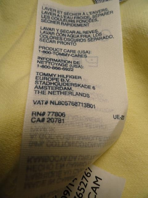 Tommy Hilfiger 80's Polo Shirt Yellow Size XL SKU 000041