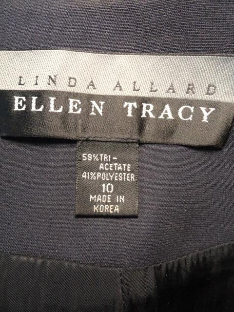 Ellen Tracy 60's Blazer Cropped Navy Blue Sz 10 SKU 000042
