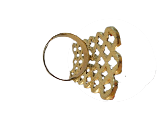 Load image into Gallery viewer, Ring Adjustable Gold with Red Stones (SKU 004000-36)
