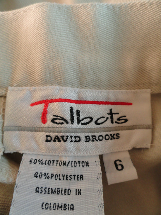 Talbots 70's Skort Beige Size 6 SKU 000054