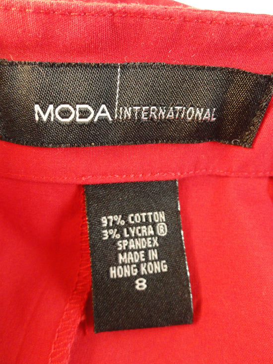 Load image into Gallery viewer, Moda International 80&amp;#39;s Skirt Red Size 8 SKU 000054
