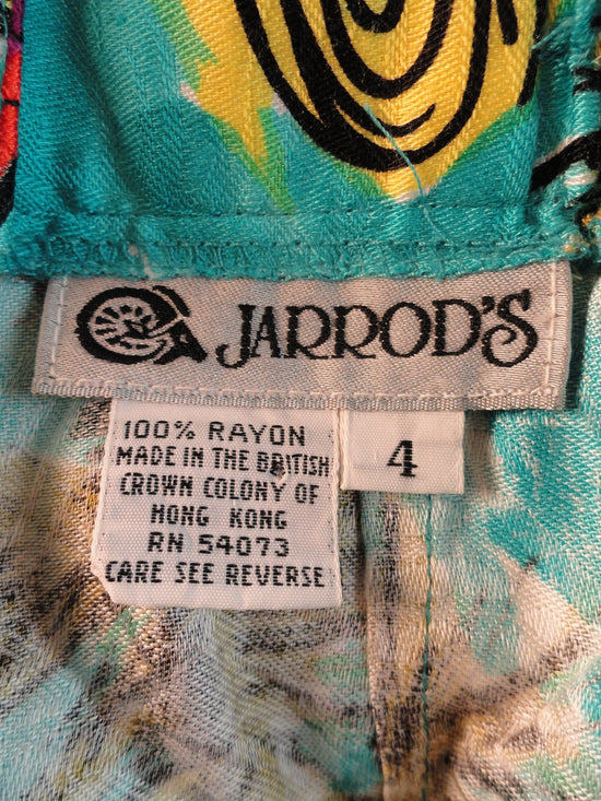 Jarrod's 70's Palm Beach Skirt and Cropped Top Set Size 4 SKU 000082