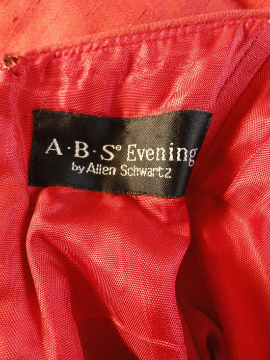 A.B.S. Evening by Allen Schwartz 80's Dress Red Size 6 SKU 000087