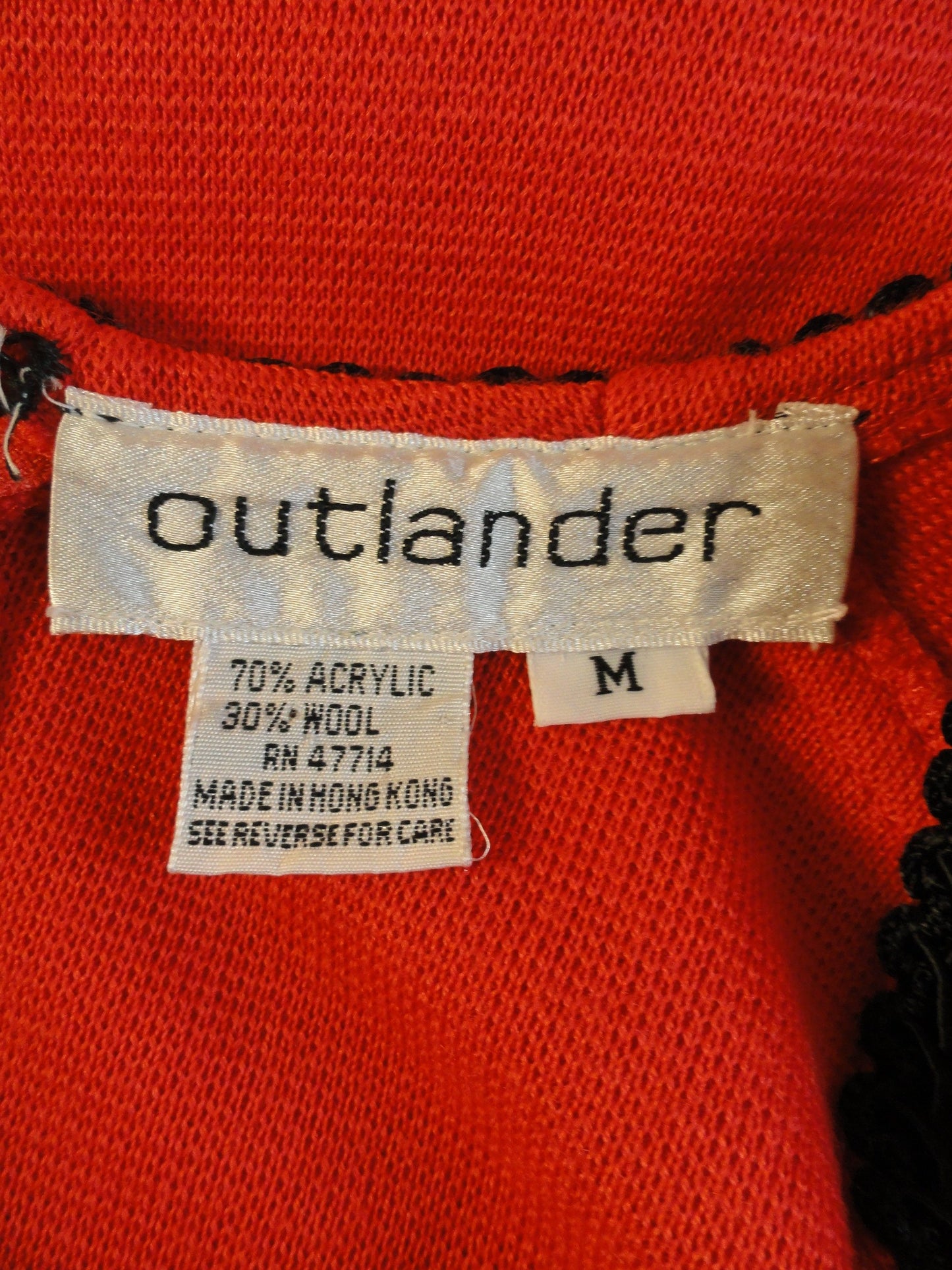 Outlander 70's Dress Red Knit Size M SKU 000089