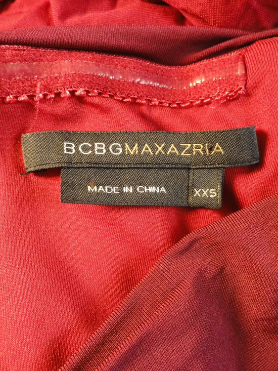 BCBG MAXZARIA 80's  Red Strapless Dress Size XXS SKU 000089