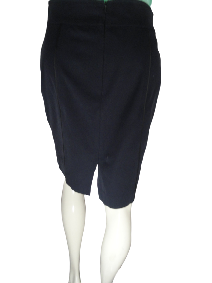 Ann Taylor 80's Above the Knee Skirt Navy Size 4 SKU 000154