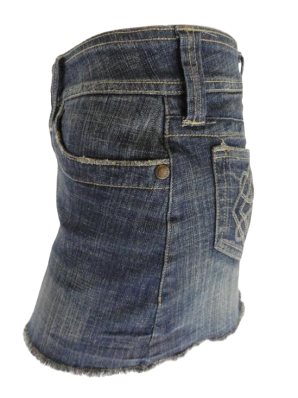 Load image into Gallery viewer, Hydraulic 90&amp;#39;s Denim Mini Skirt Blue Size 3/4 SKU 000181-19
