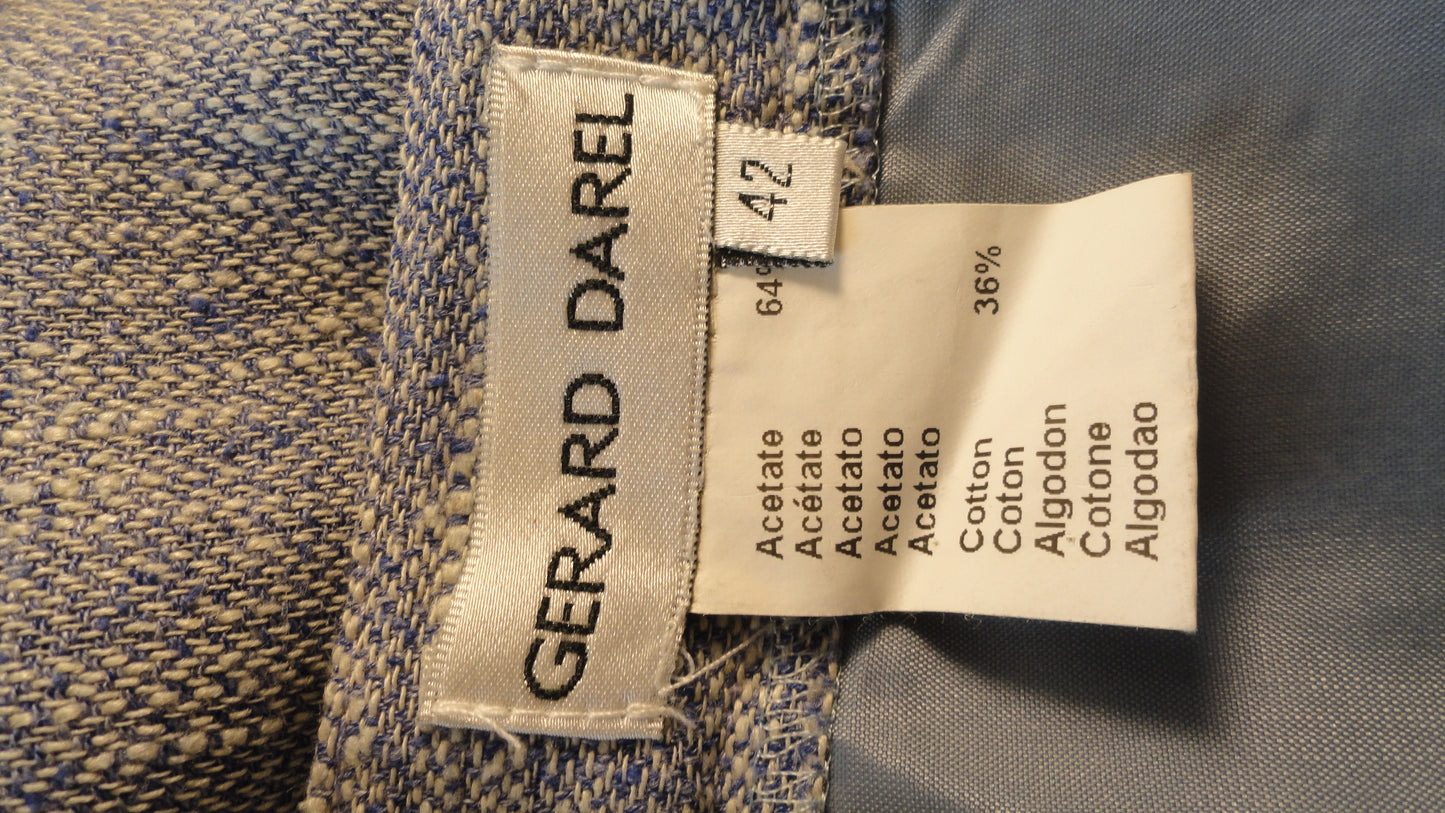 Gerard Darel Light Blue Tweed Skirt Size 42 SKU 000154