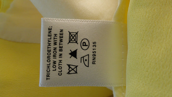 Lafayette 148 80's 100% Silk Long Sleeve Yellow Blazer Size 4 SKU 000155