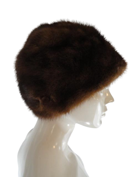 Fur Authentic Ranch Mink Hat Brown SKU 000108