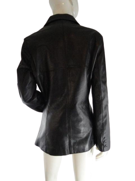 Wilsons 80's Hip Leather Coat Black Size M SKU 000103