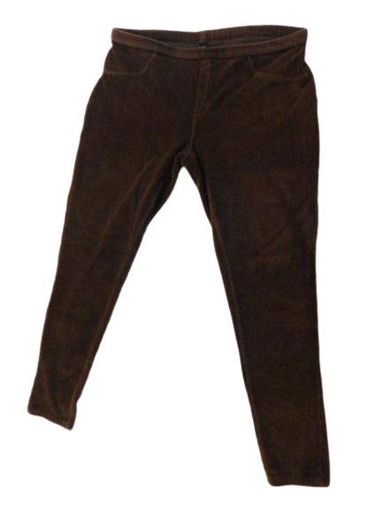 Load image into Gallery viewer, Hue 70&amp;#39;s Ribbed Leggings/Pants Brown Size XL SKU 000276-8
