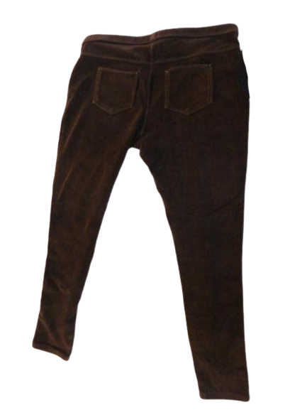 Load image into Gallery viewer, Hue 70&amp;#39;s Ribbed Leggings/Pants Brown Size XL SKU 000276-8
