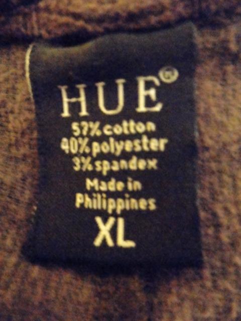 Hue 70's Ribbed Leggings/Pants Brown Size XL SKU 000276-8