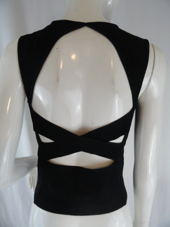 Load image into Gallery viewer, Laundry by Shelli Segal 70&amp;#39;s Top Black Size Medium SKU 000101
