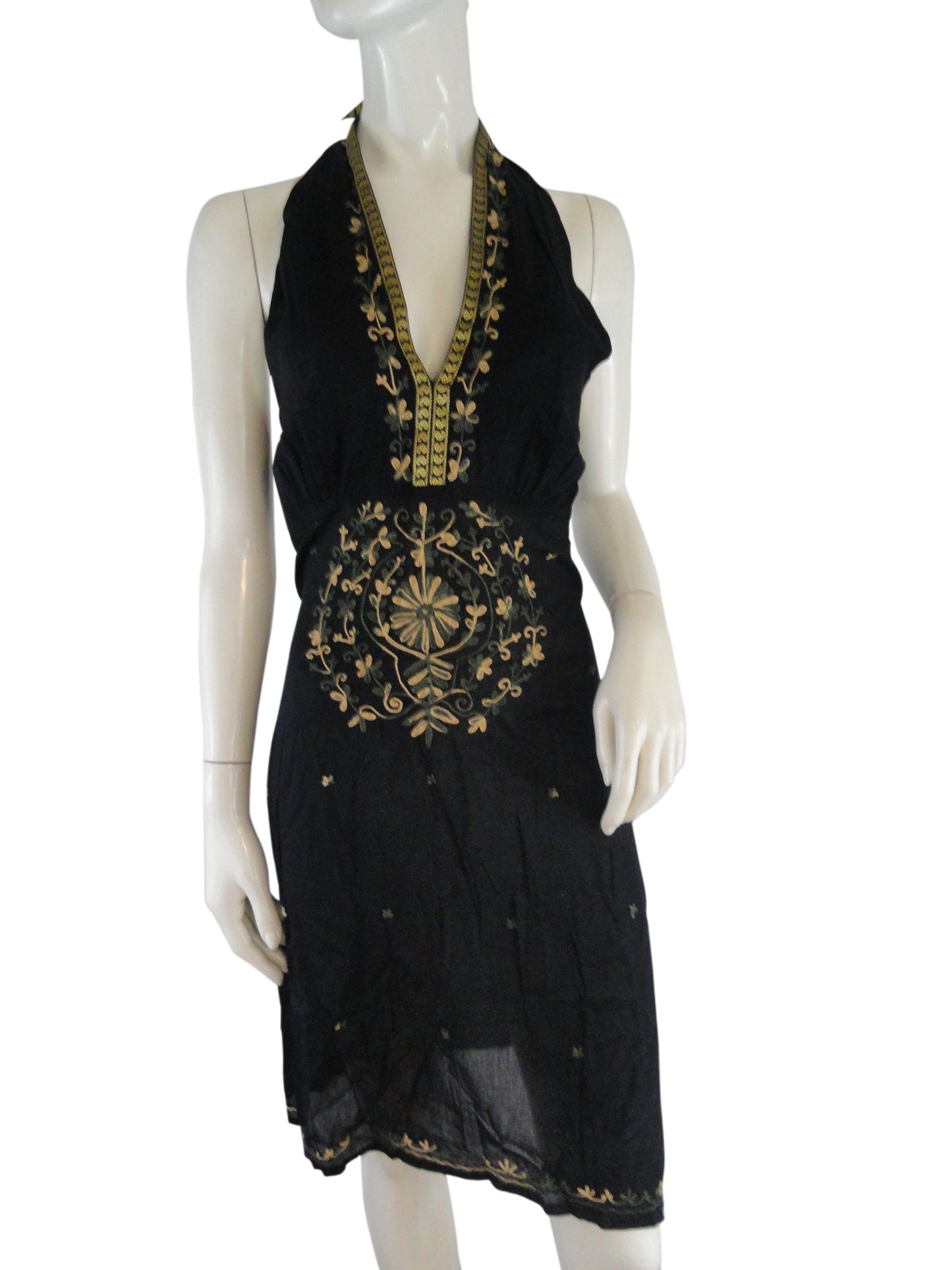 Load image into Gallery viewer, Little Journey Dress Black Embellished Size Small SKU 000071
