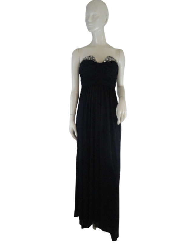 City Studio 80's Dress Royal Blue Strapless Embellished Size 5 SKU 000064