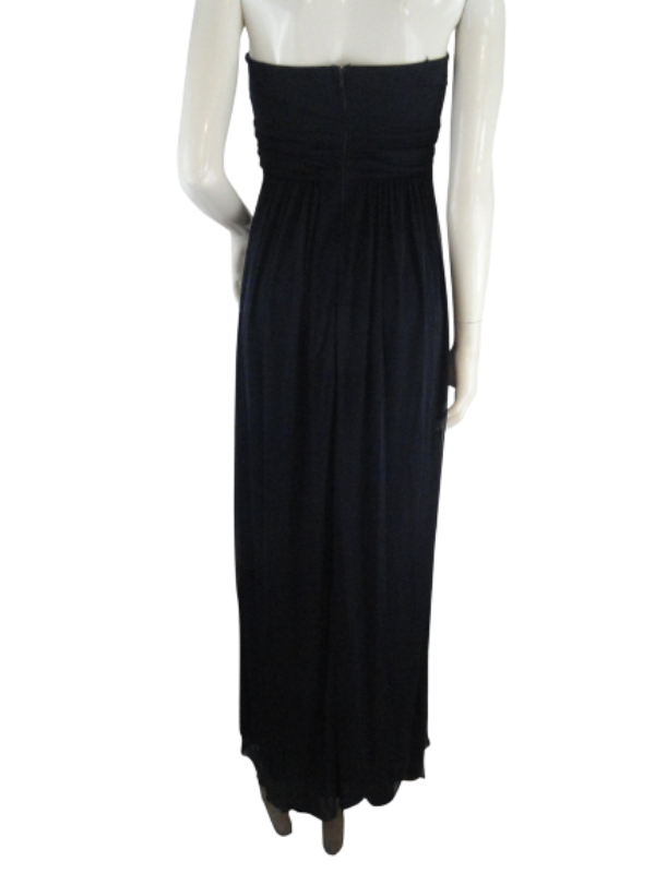 Load image into Gallery viewer, City Studio 80&amp;#39;s Dress Royal Blue Strapless Embellished Size 5 SKU 000064
