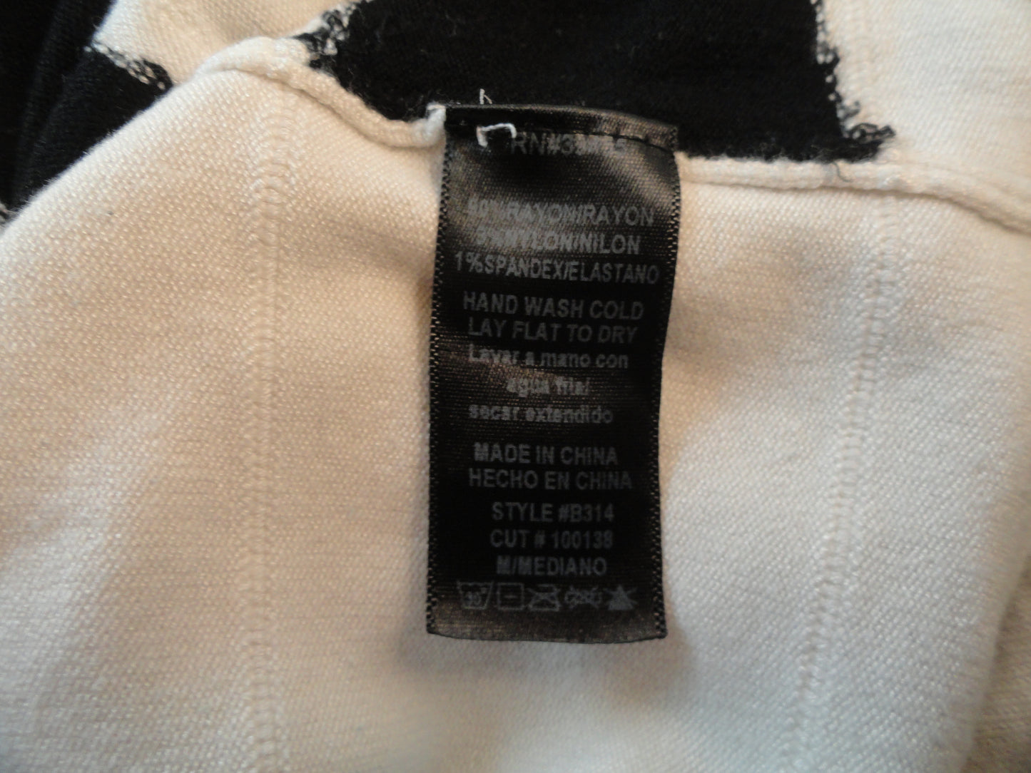 Bebe 60's Black and White Spaghetti Strap Sweater Dress Size M SKU 000168