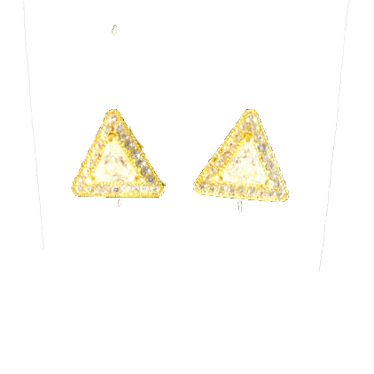 Earrings Gold with White Stones SKU 004004-8