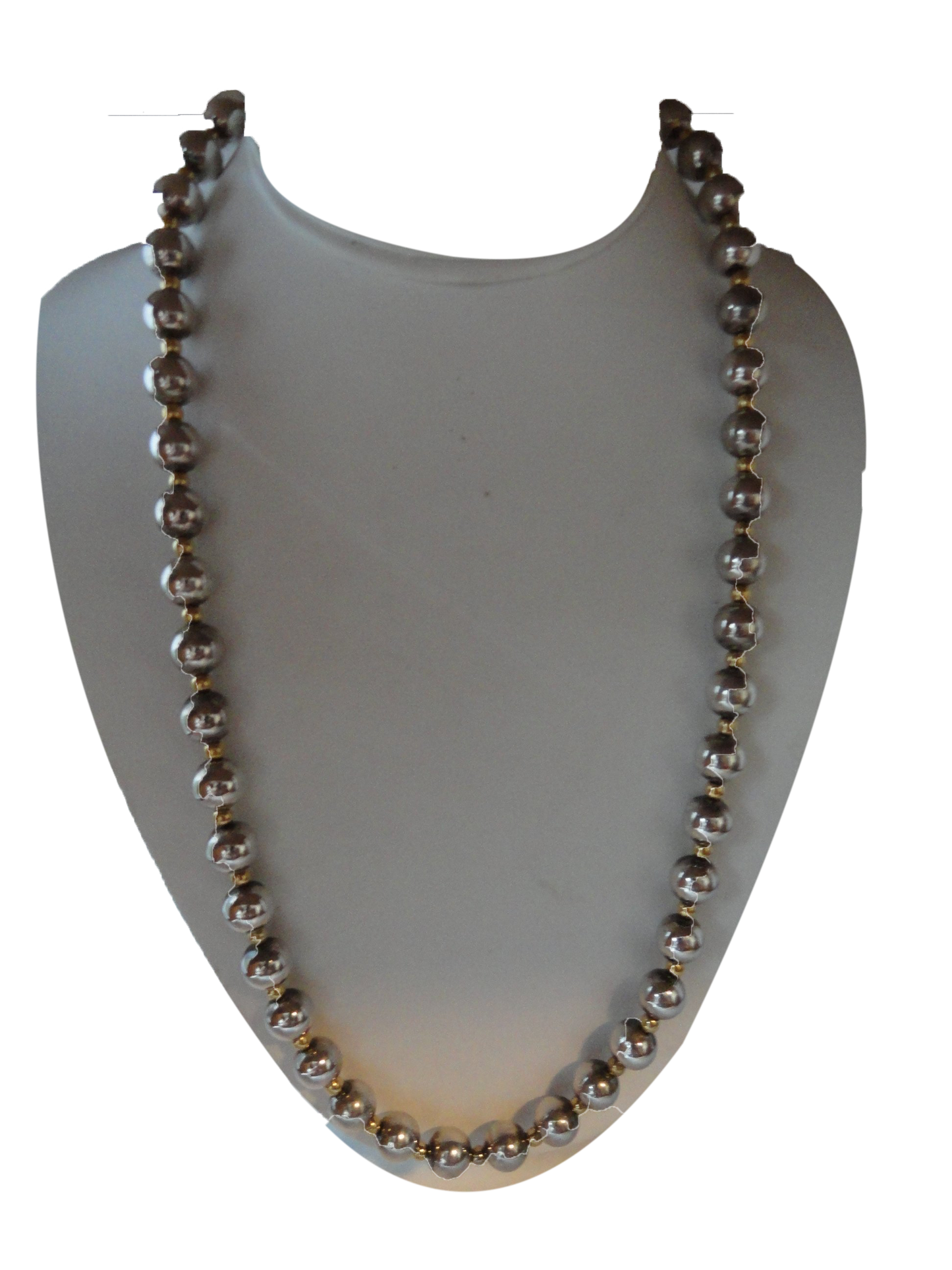 Necklace Silver & Gold Beads SKU 004007-2