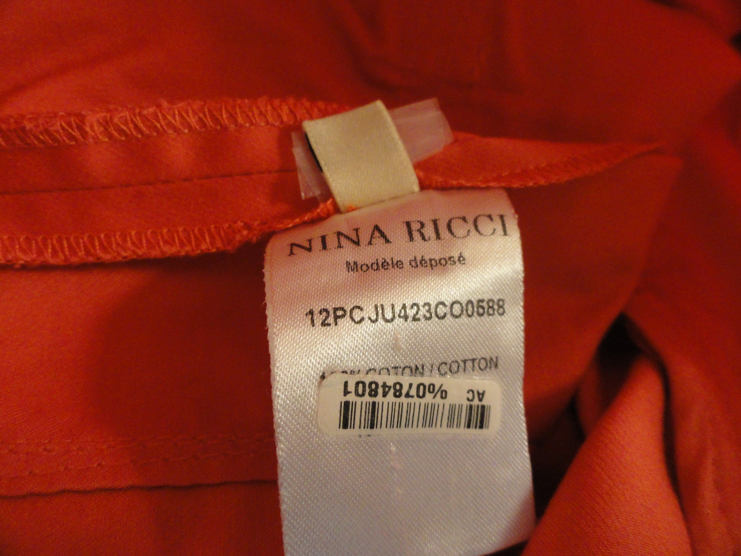 Nina Ricci Above the Knee Red Skirt Size 29" SKU 000169