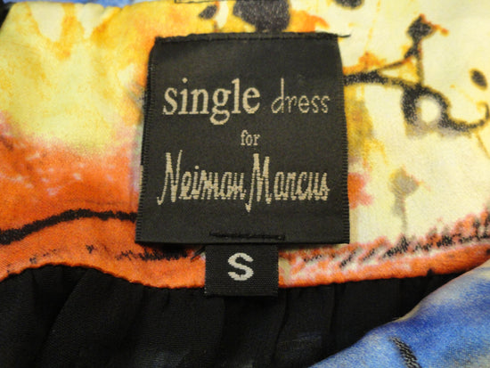 Single Dress for Neiman Marcus 60's Multi-Colored Floral 100% Silk Sun Dress Size S SKU 000169